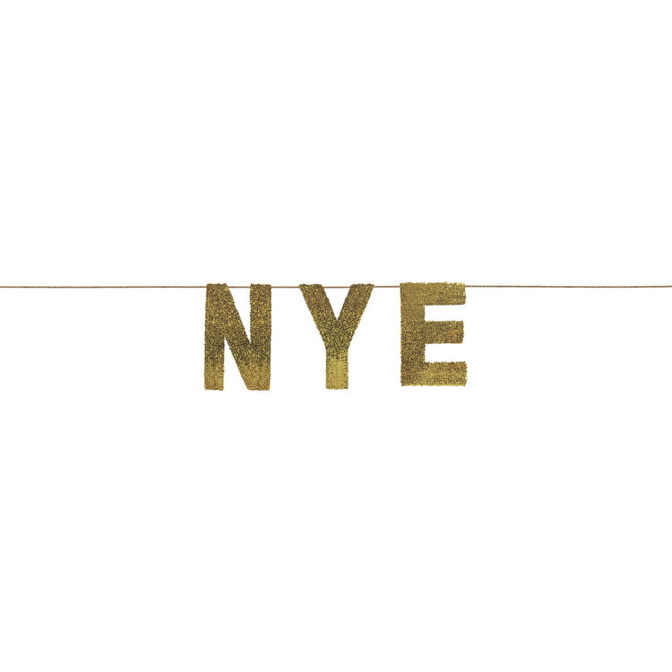 NYE Giant Sequin Gold Banner