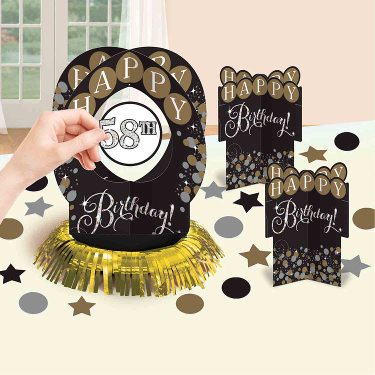 Sparkling Celebration Add Any Age Table Decoration Kit