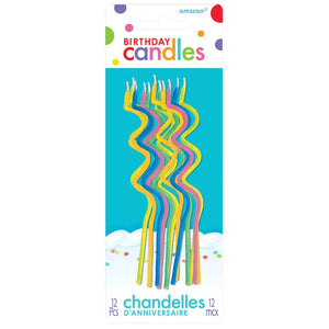 Skinny Coil Candles Pack of 12