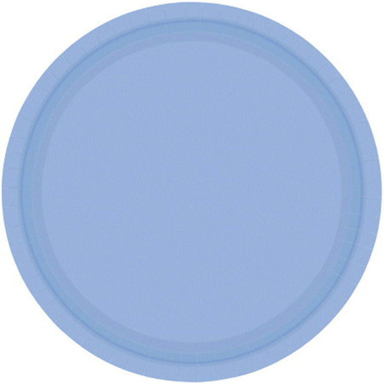 Paper Plates 26cm Round 20CT - Pastel Blue Pack of 20