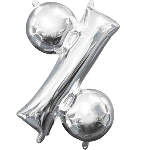 Silver 40cm % Symbol Balloon