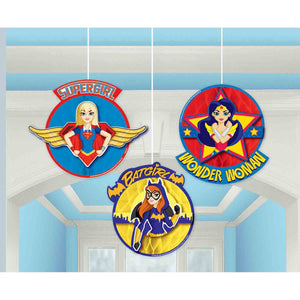 DC Superhero Girls Honeycomb Decorations Pack of 3