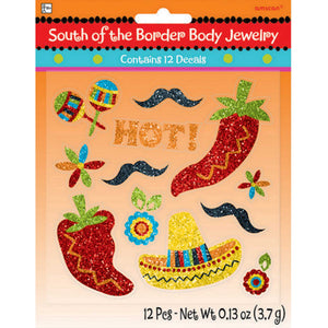 Mexican Fiesta Fun Body Stickers