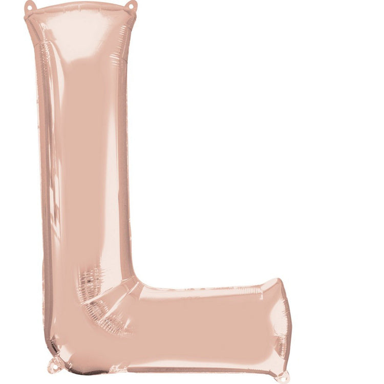 Rose Gold 83cm Letter L Super Shape Balloon