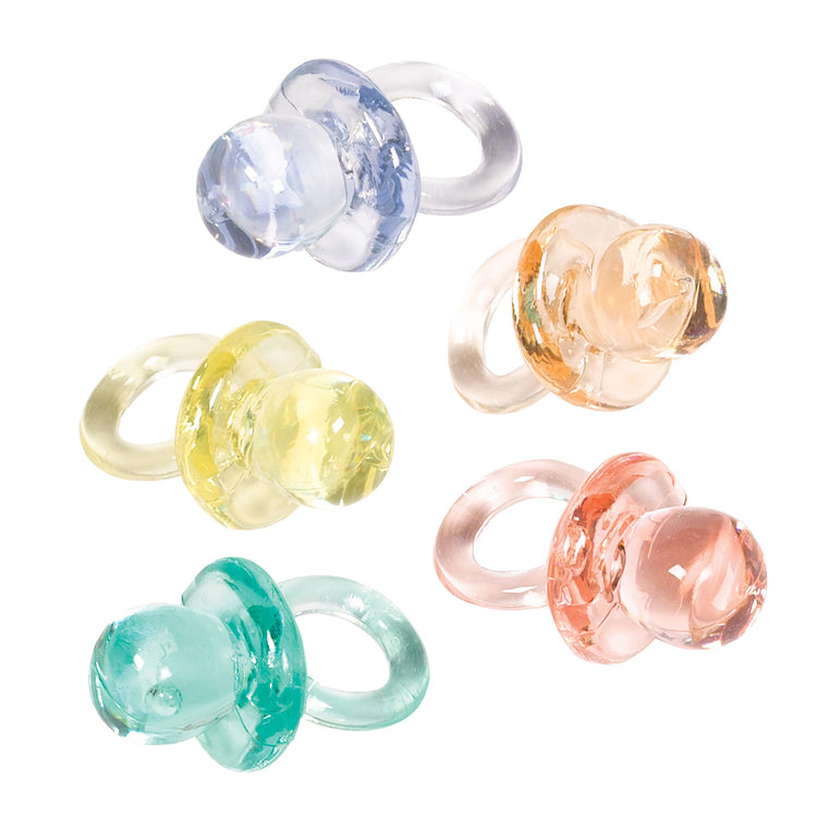 Baby Shower Mini Pacifiers Multi-Coloured Pack of 24