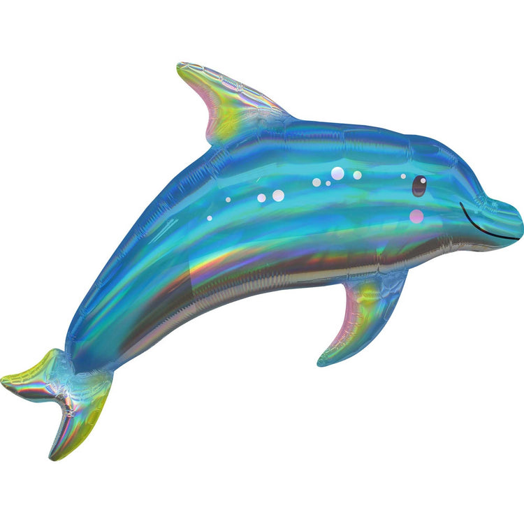 SuperShape Holographic Iridescent Blue Dolphin P40