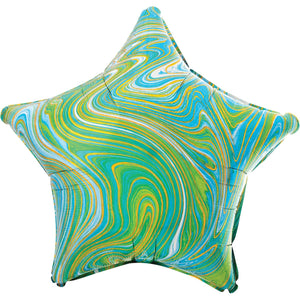 45cm Standard XL Marblez Blue Green Star S18