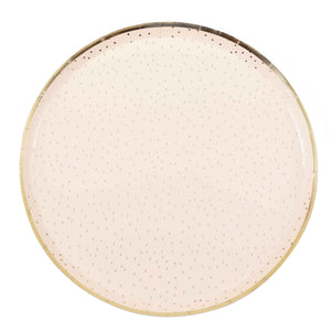 Mix It Up Plates Peach 24cm Dotty Gold Foiled Pack of 8