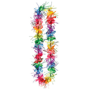 Rainbow Tinsel Lei