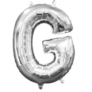 Silver 40cm Letter G Balloon