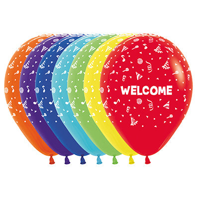 Sempertex 30cm Welcome Fashion Assorted Latex Balloons, 12PK Pack of 12