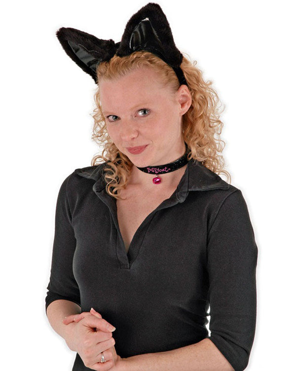 Black Cat Collar Ears and Tail Set