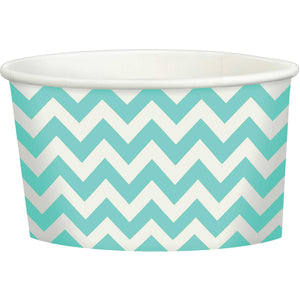 Chevron 280ml Treat Cups Robins Egg Blue Pack of 20