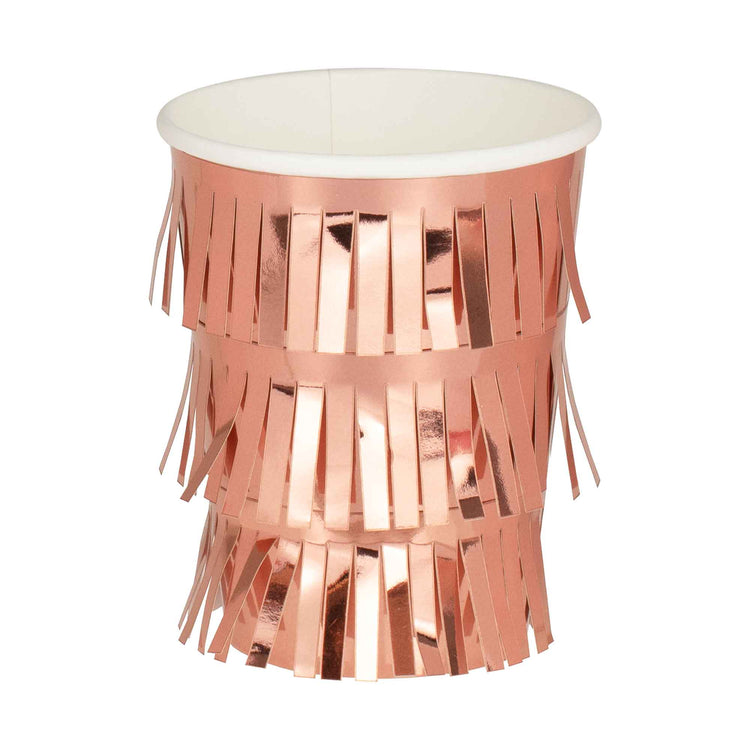 Mix It Up Rose Gold Fringe Cups Pack of 8