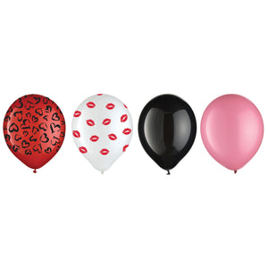Valentines Day 30cm Assorted Latex Balloons Pack of 15