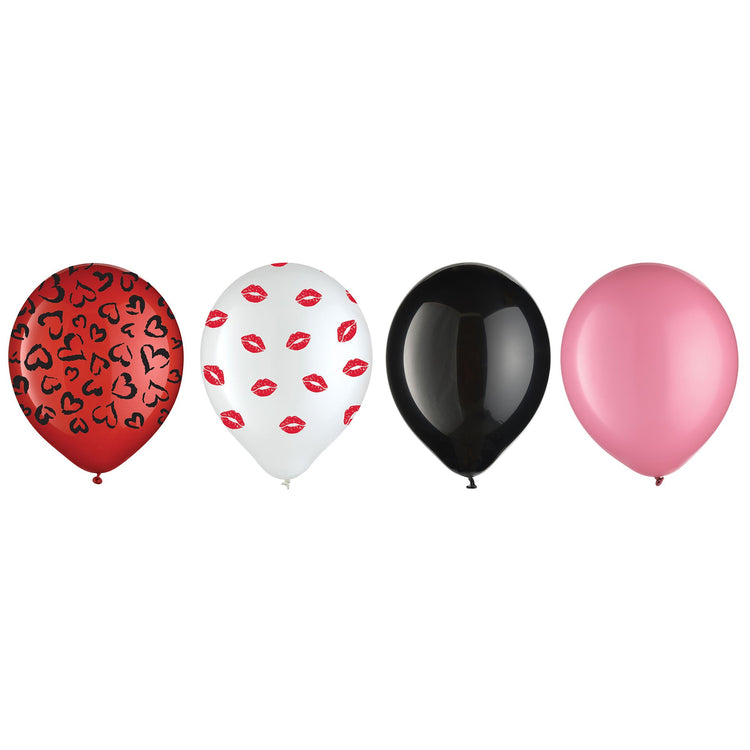Valentines Day 30cm Assorted Latex Balloons Pack of 15
