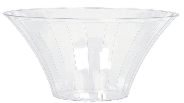 Flared Bowl Plastic Clear Medium 23cm