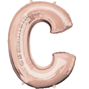 Rose Gold 83cm Letter C Super Shape Balloon