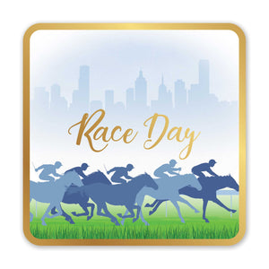 Race Day Hot Stamped Drink Coasters - Pack 6 Pack of 6