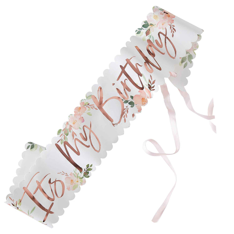 Ditsy Floral It's My Birthday Sash