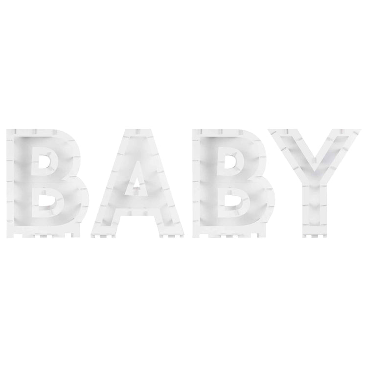 Hello Baby Balloon Mosaic Baby White Pack of 4