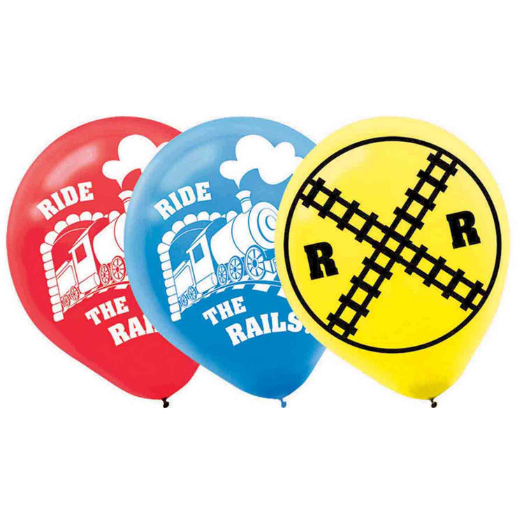 Trains 30cm Latex Balloons Pack of 6