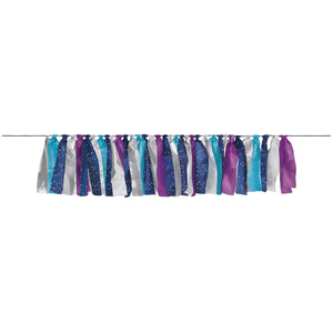 Sparkling Sapphire Tassel Ribbon Garland