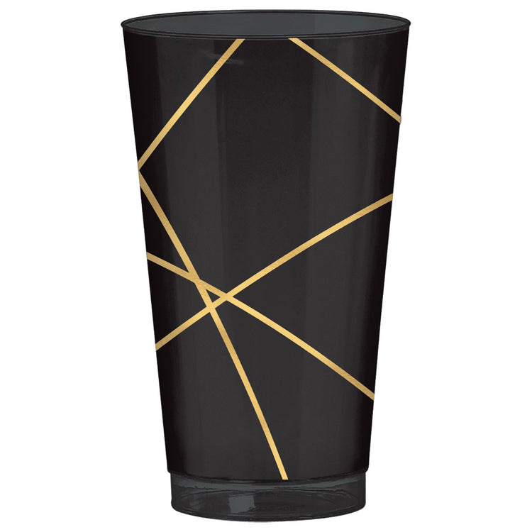 Premium Gold Geo Tumblers Hot Stamped Plastic 473ml Pack of 16