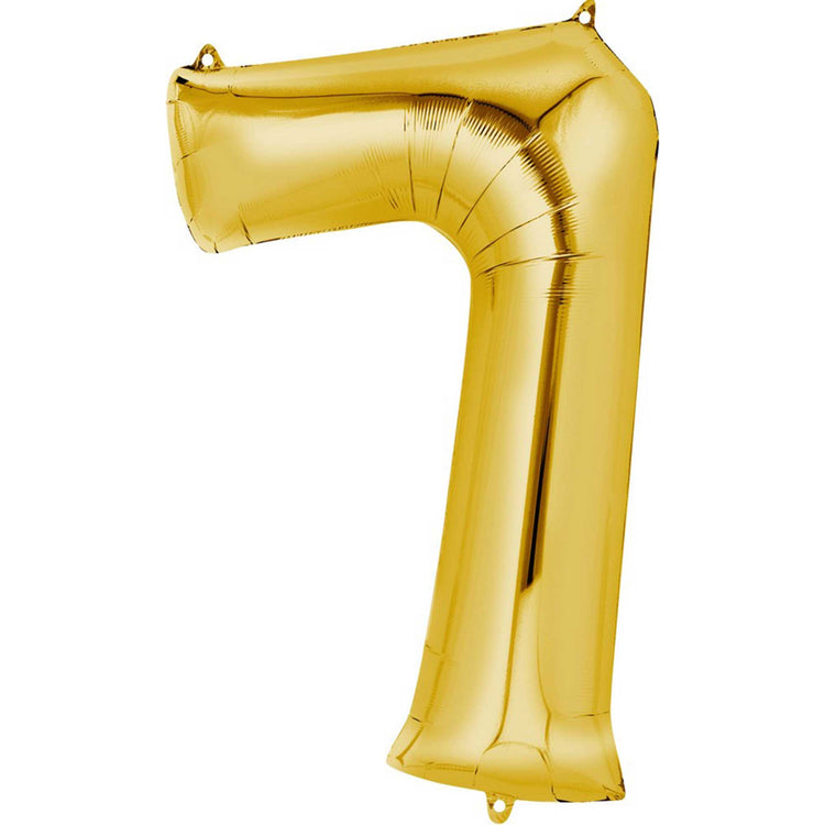 Gold 40cm Number 7 Balloon