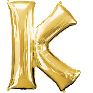 Gold Letter K Supershape 86cm Balloon