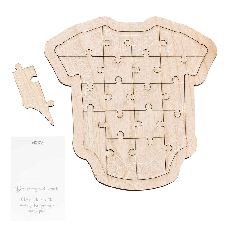 Botanical Baby Wooden Baby Grow Guest Book Pack of 18