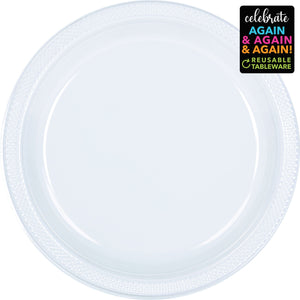 Premium Plastic Plates 23cm 20 Pack - Clear Pack of 20