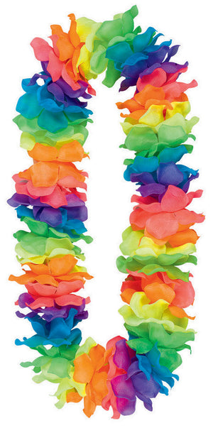 Summer Luau Paradise Neon Rainbow Lei