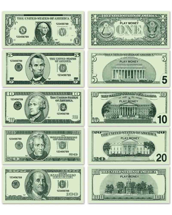 Casino Play Money 100 Pieces