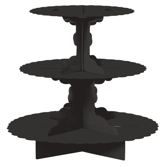 Cupcake 3 Tier Treat Stand Black