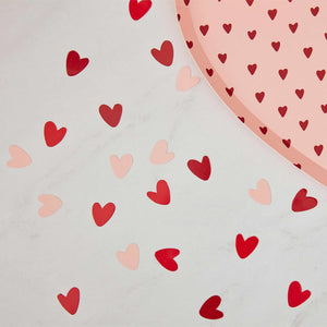 You and Me Pink and Red Hearts Paper Confetti 13g