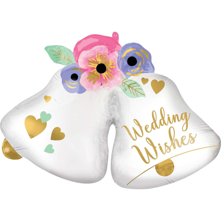 SuperShape XL Wedding Wishes Bells P35