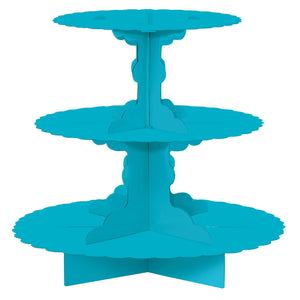 Cupcake 3 Tier Treat Stand Caribbean Blue