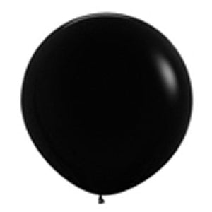 Sempertex 90cm Fashion Black Latex Balloons 080, 2PK Pack of 2