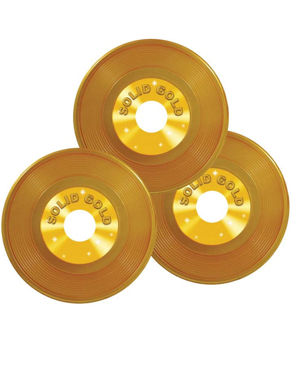Hollywood Gold Plastic Record Props