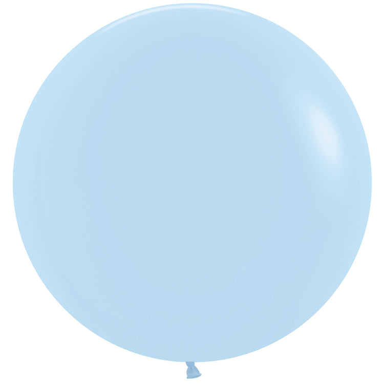 Sempertex 60cm Pastel Matte Blue Latex Balloons 640, 3PK Pack of 3