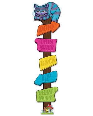 Alice in Wonderland Directional Post Cutout 1.7m
