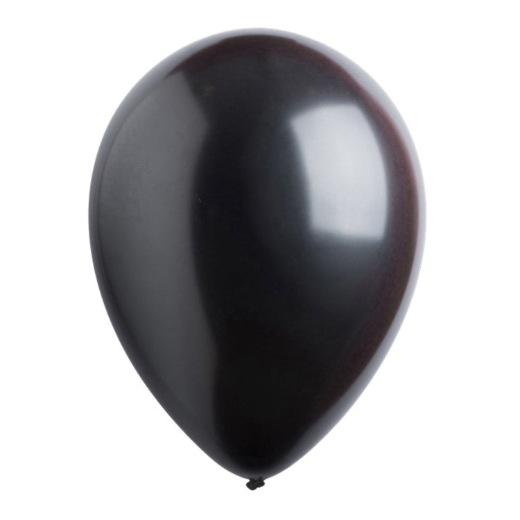 Metallic Black 30cm Latex Balloons Bulk Pack of 200