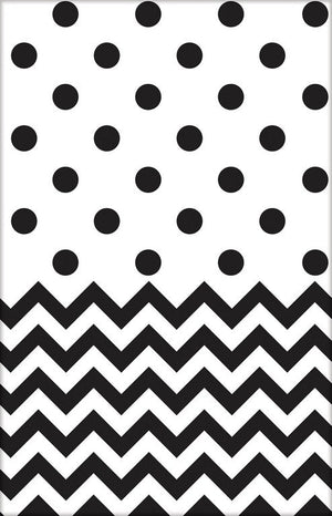 Jet Black Chevron Tablecover