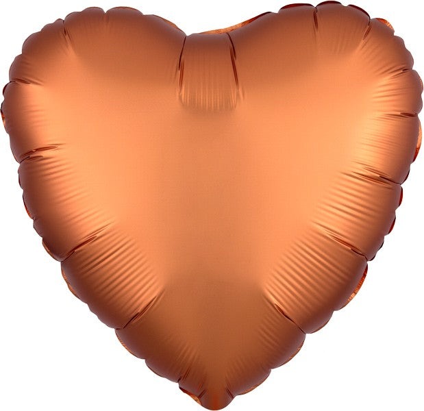 45cm Standard HX Satin Luxe Amber Heart S18