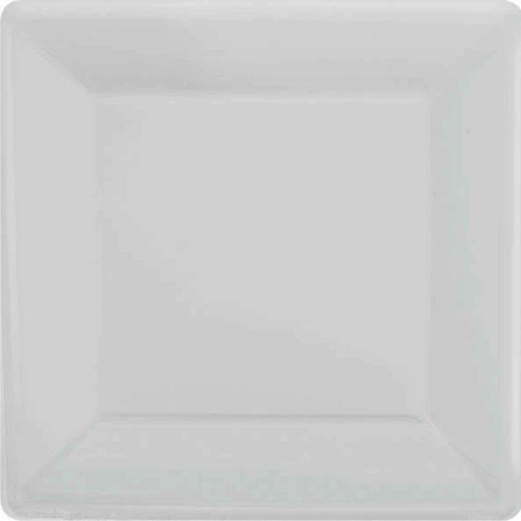 Paper Plates 17cm Square 20CT-Silver Pack of 20