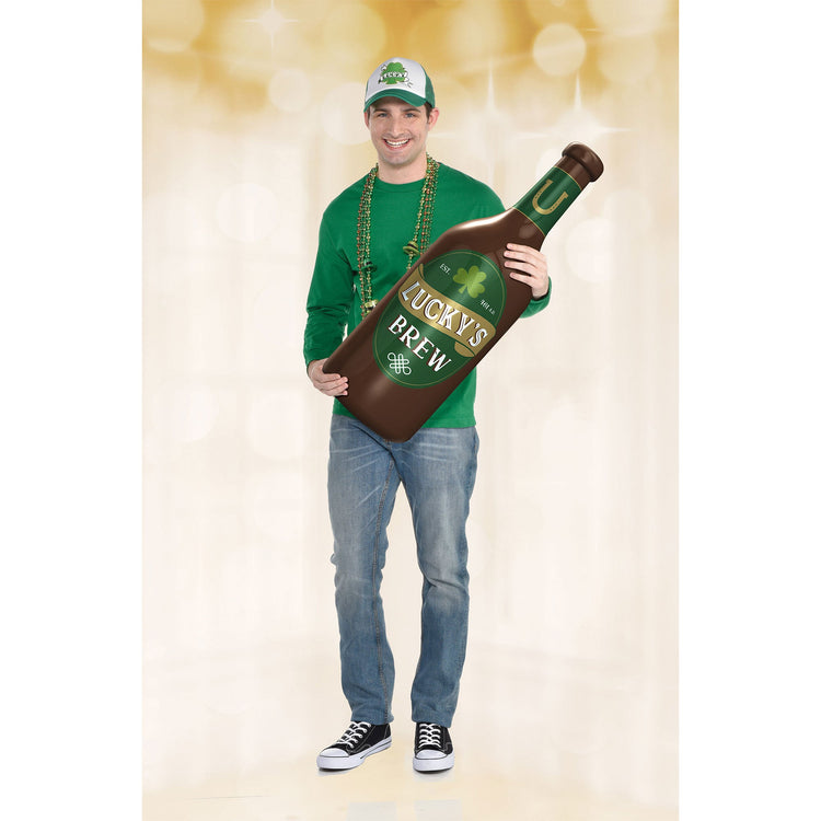 St Patrick's Day Inflatable Beer Bottle Photo Prop