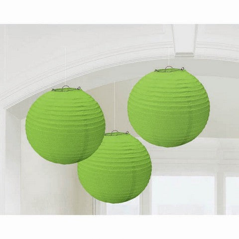 Kiwi Round Paper Lanterns Pack of 3