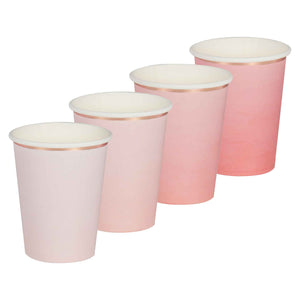 Mix It Up Ombre Pink & Rose Gold Foil Cups Pack of 8