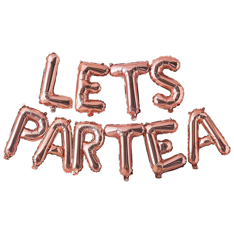 Lets ParTea Balloon Bunting Lets Part Tea Pack of 10